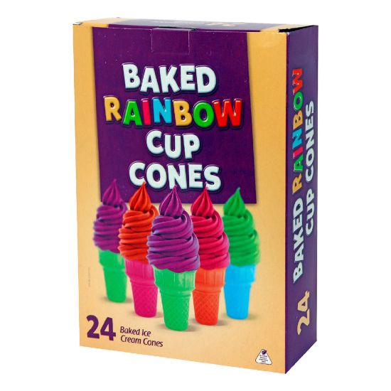 Picture of Honeyfield Baked Ice Cream Cup Cones Rainbow 24pcs