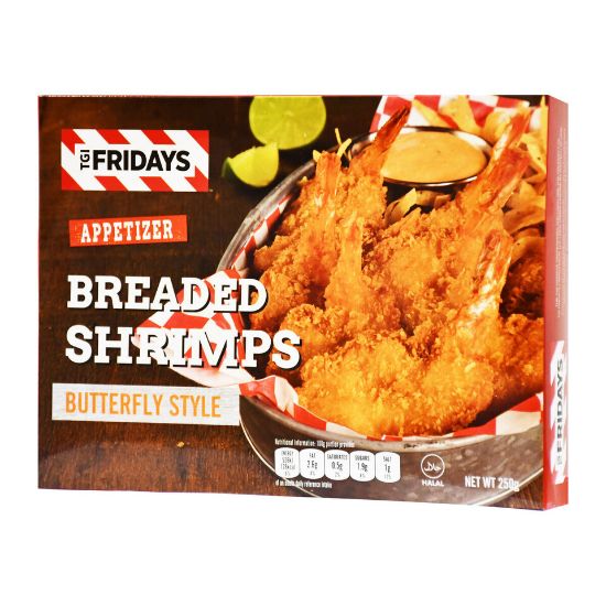 Picture of TGI Fridays Breaded Shrimps Butterfly Style 250g(N)