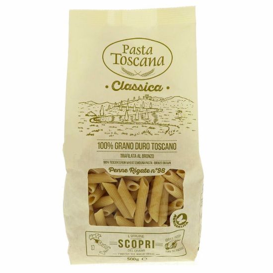 Picture of Pasta Toscana Penne Rigate No.98 100% Tuscan Durum Wheat Semolina Pasta 500g(N)