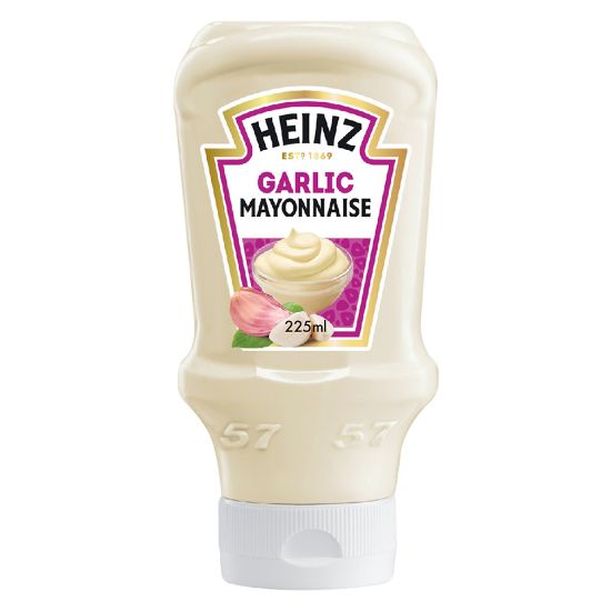 Picture of Heinz Real Garlic Mayonnaise Top Down Squeezy Bottle 225ml