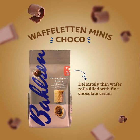 Picture of Bahlsen Creamy Wafers Rolls Chocolate 75g