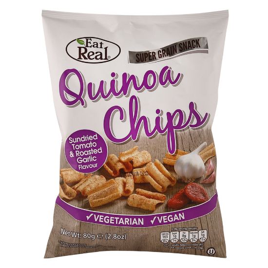 Picture of Eat Real Quinoa Chips Sundried Tomato and Roasted Garlic 80g