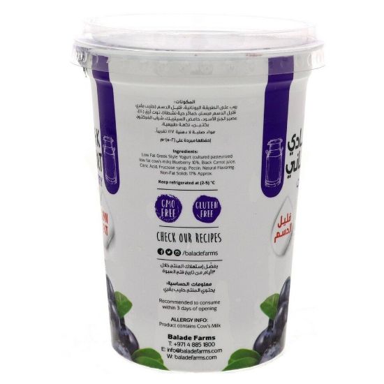 Picture of Balade Low Fat Greek Yogurt With Blueberry Flavour 450 g(N)