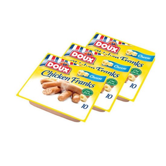 Picture of Doux Chicken Franks Cheese 3 x 400g(N)