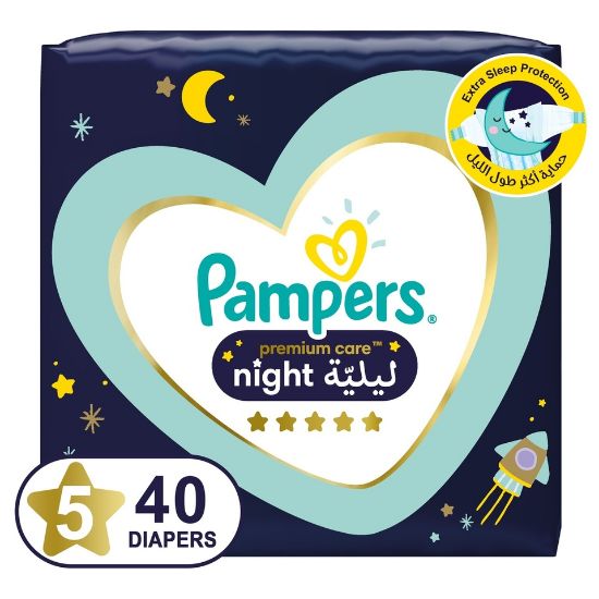 Picture of Pampers Premium Care Night Diapers Size 5 12-17kg 40pcs