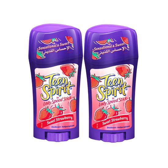 Picture of Mennen Lady Speed Stick Teen Spirit Antiperspirant Deodorant Sweet Strawberry 2 x 65g