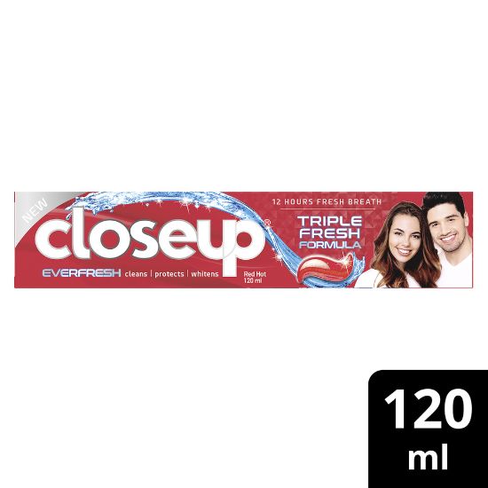 Picture of Closeup Triple Fresh Formula Gel Toothpaste Red Hot 120ml