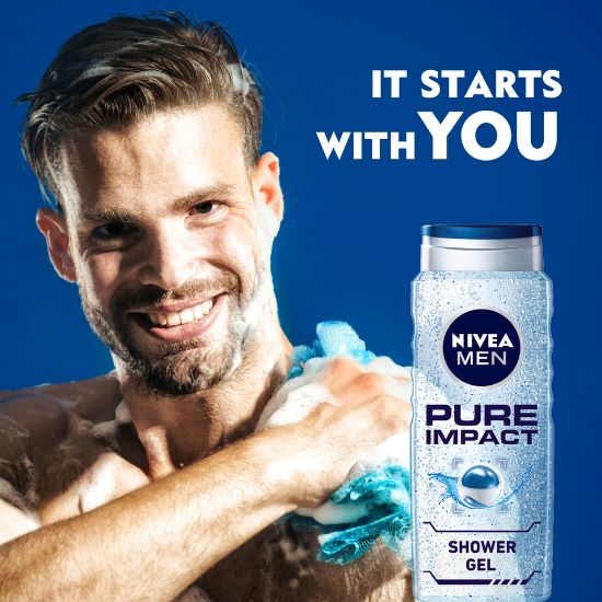 Picture of Nivea Shower Gel Pure Impact For Men 500 ml