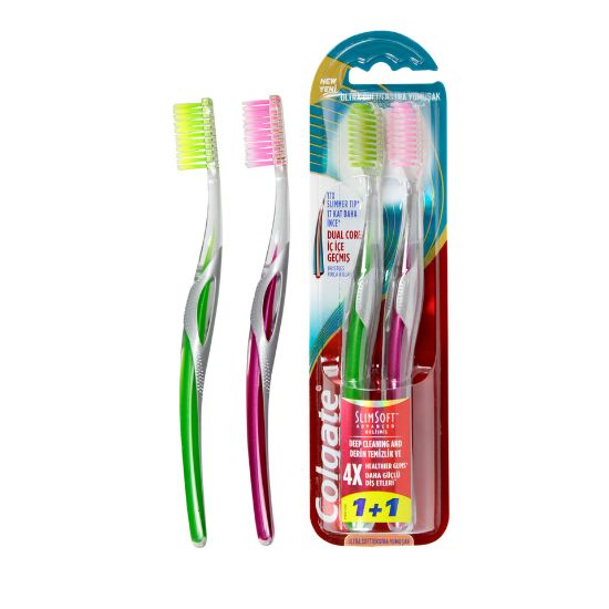 Picture of Colgate Toothbrush Advance Slim Soft Assorted Color 1+1