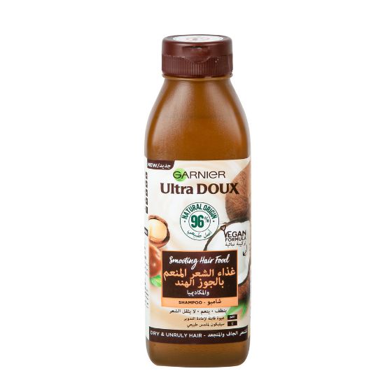 Picture of Garnier Ultra Doux Smoothing Hair Food Shampoo Macadamia & Coconut 350ml