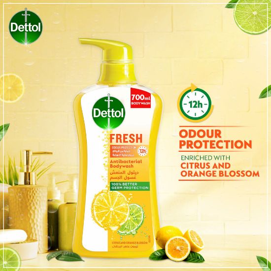 Picture of Dettol Fresh Showergel & Bodywash Citrus & Orange Blossom Fragrance 700ml