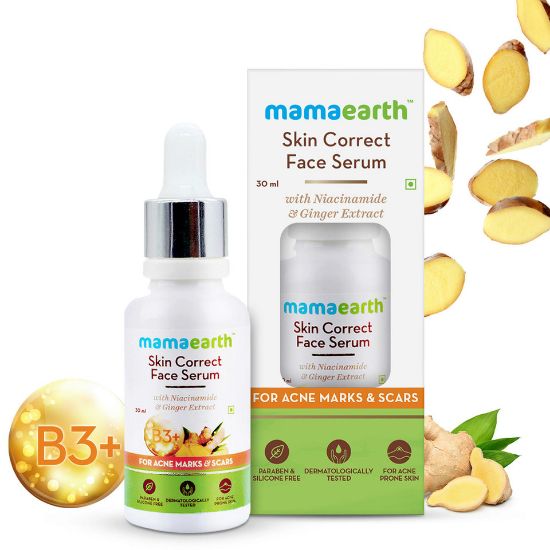 Picture of Mamaearth Skin Correct Face Serum with Niacinamide and Ginger Extract for Acne Marks & Scars 30ml