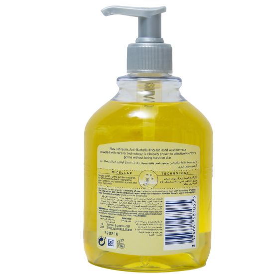 Picture of Johnson's Anti-Bacterial Micellar Handwash Lemon 500ml