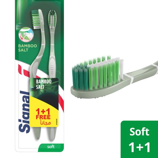 Picture of Signal Bamboo Salt Soft Toothbrush 2pcs