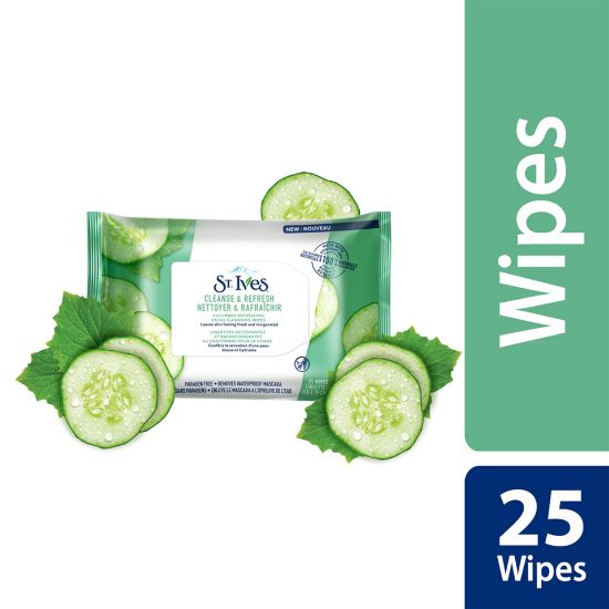 Picture of St. Ives Cucumber Refreshing Facial Cleansing Wipes 25pcs