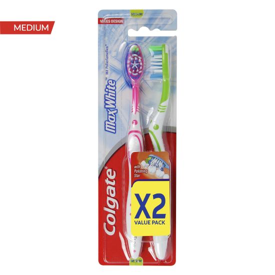 Picture of Colgate Toothbrush Max White Medium Assorted Color 2pcs