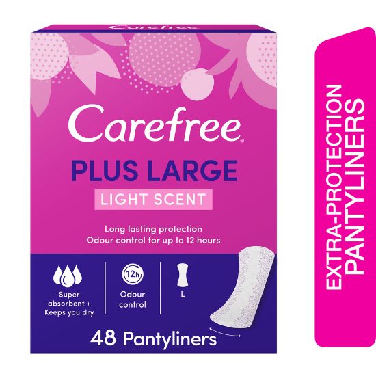 Picture of Carefree Panty Liners Plus Large Light Scent 48pcs