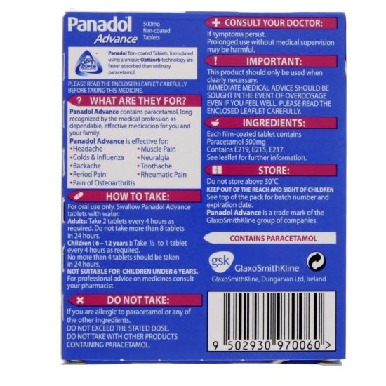 Picture of Panadol Advance 24 Tablets