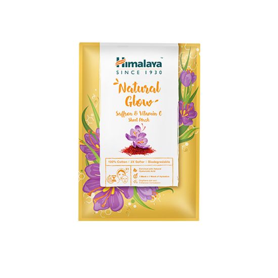 Picture of Himalaya Natural Glow Saffron & Vitamin C Sheet Mask 30ml