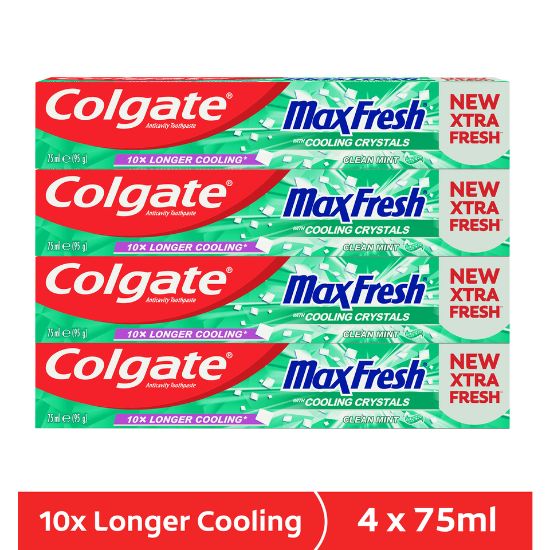 Picture of Colgate Gel Toothpaste Max Fresh Clean Mint 4 x 75ml