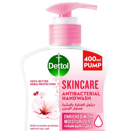 Picture of Dettol Skincare Handwash Liquid Soap Rose & Sakura Blossom Fragrance 400ml