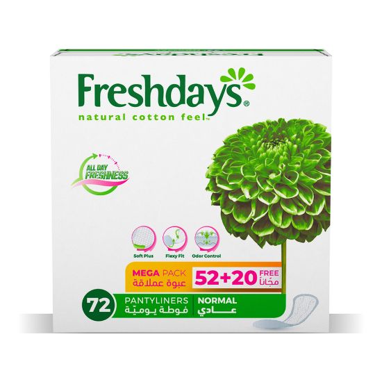 Picture of Sanita Freshdays Panty Liners Normal 52 + 20pcs