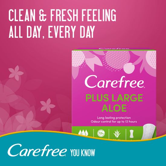 Picture of Carefree Panty Liners Plus Large Aloe 48pcs