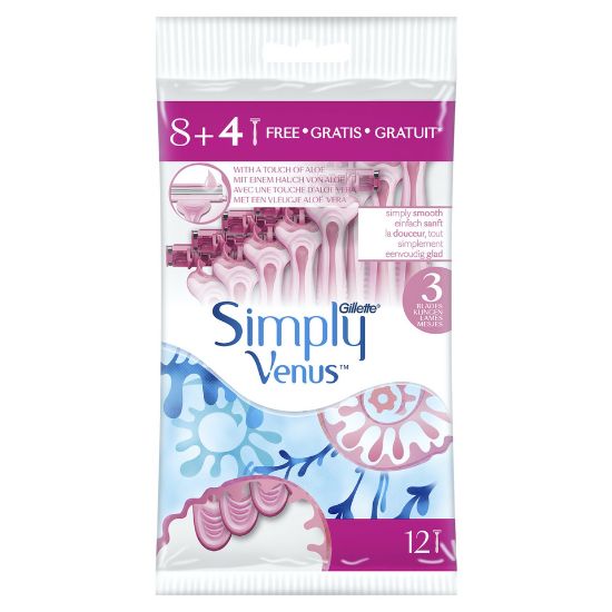 Picture of Gillette Simply Venus 3 Women's Disposable Razor 8+4