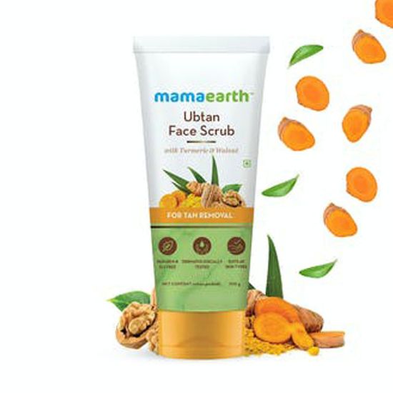 Picture of Mamaearth Ubtan Face Scrub with Turmeric & Walnut for Tan Removal 100g