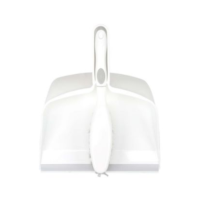 Picture of Smart Klean Dust Pan With Brush, White, 8212