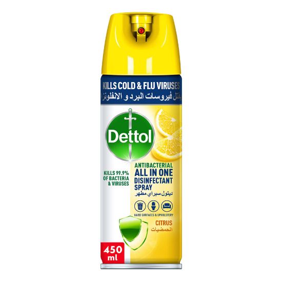 Picture of Dettol Citrus Antibacterial All in One Disinfectant Spray 450ml