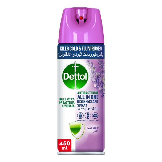 Picture of Dettol Lavender Antibacterial All in One Disinfectant Spray 450ml