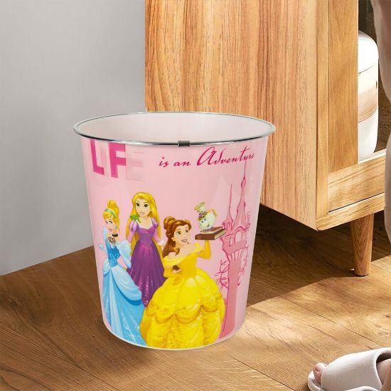 Picture of Princess Compact Waste Basket For Kid's Bedroom, 26x25 cm, Multicolored, TRHA12176