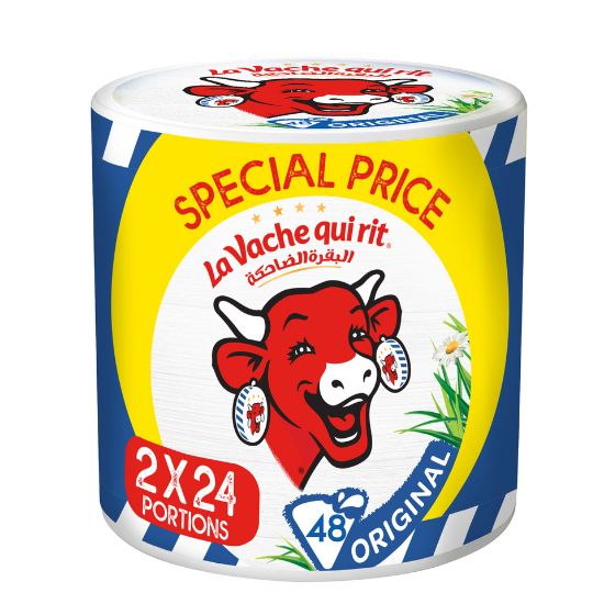 Picture of La Vache quirit Original Spreadable Cheese Triangles 24 Portions x 2 Pack 720g