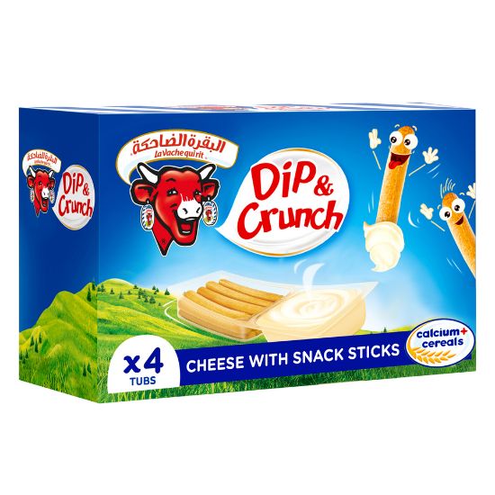 Picture of La Vache qui Rit Dip & Crunch Cheese and Breadstick Snack 140g