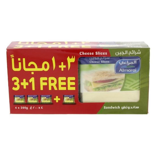 Picture of Almarai Cheddar Cheese Sandwich Slices 4 x 200g