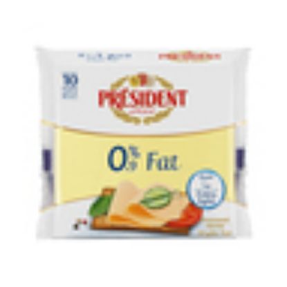 Picture of President Sliced Cheddar Cheese Fat Free 200g