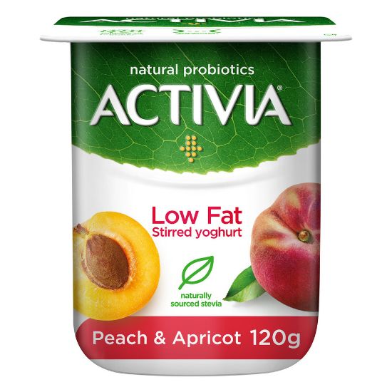 Picture of Activia Stirred Yoghurt Low Fat Peach & Apricot 120g(N)