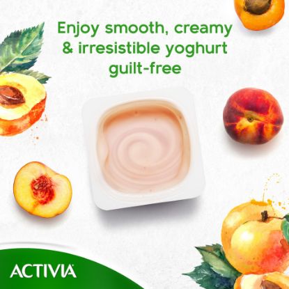 Picture of Activia Stirred Yoghurt Low Fat Peach & Apricot 120g(N)