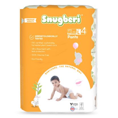 Picture of Snugberi Baby Diaper Pants Size 4, Large 7-12kg 60pcs