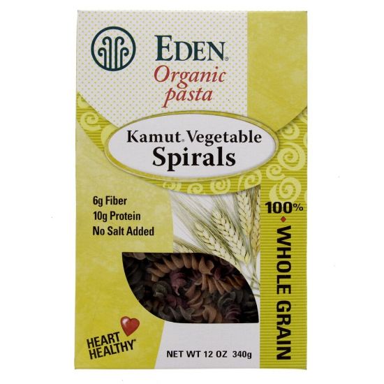 Picture of Eden Organic Pasta Kamut Vegetable Spirals 340g(N)