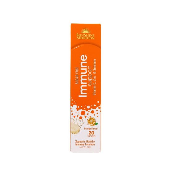 Picture of Sunshine Nutrition Immune Support Orange Flavour Effervescent 20 Tablets