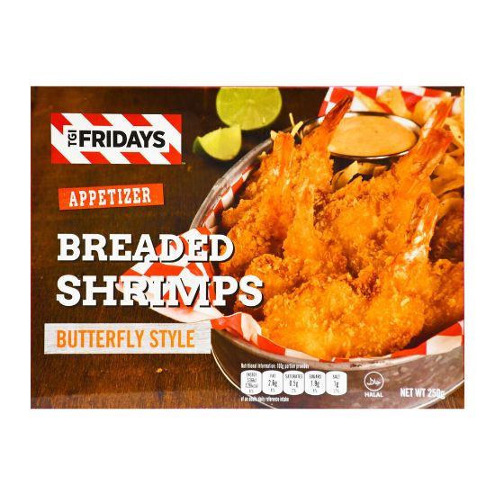 Picture of TGI Fridays Breaded Shrimps Butterfly Style 250g(N)