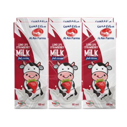 Picture of Al Ain Long Life Strawberry Milk Drink 18 x 180ml(N)