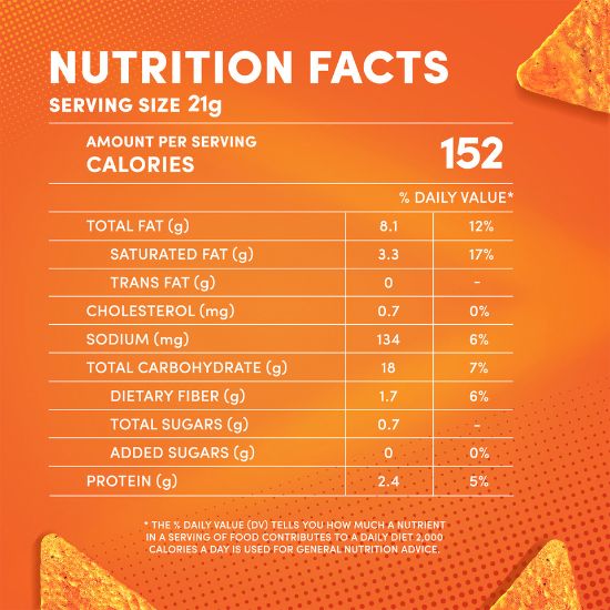 Picture of Doritos Nacho Cheese Tortilla Chips 12 x 21g