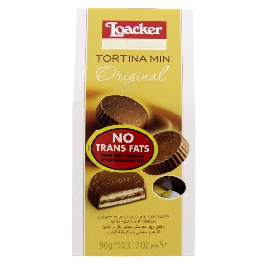 Picture of Loacker Tortina Mini Original Crispy Milk Chocolate Speciality With Hazelnut Cream 90g