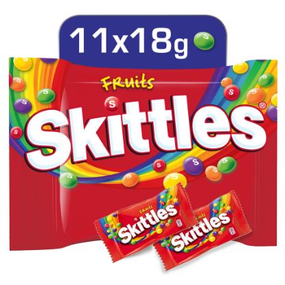 Picture of Skittles Candy Coated Chewy Lens Fruit 11 x 18g(N)