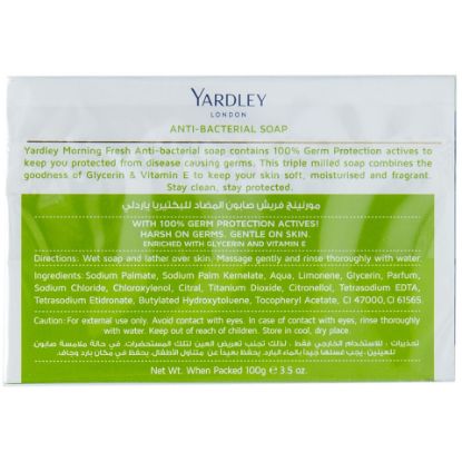 Picture of Yardley Morning Fresh Anti Bacterial Soap 100g