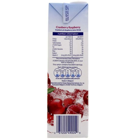 Picture of Ocean Spray Cranberry & Raspberry Juice Drink 1Litre(N)