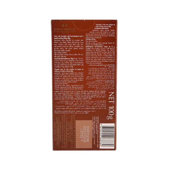 Picture of Lindt Lindor Milk Chocolate With Hazelnut 100 g(N)